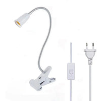 EU US Plug 360 Degrees Flexible Desk Lamp Holder E27 Base Light Socket Gooseneck Clip-On Cable With On Off Switch for Home Plant - Buy online at  Vibe In Cart.