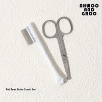 Pet Facial Cleansing Comb Set with Repair Scissors and Combs