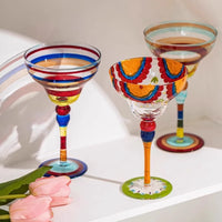 Handmade Colorful Margarita & Champagne Cocktail Glasses Set Creative Design for Home Bar Wedding Party Elegant Unique Drinkware - Buy online at  Vibe In Cart.