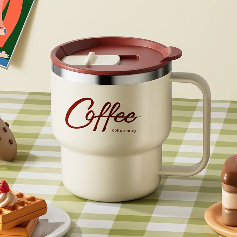 400ML Double Layer Coffee Mug 304 Stainless Steel Sealed Drinking Cup For Cold And Hot Water Insulated Milk Coffee Cup Drinkware - Buy online at  Vibe In Cart.