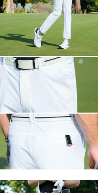 Men's Full Length Spring Summer Golf Pants in Nylon and Elastane
