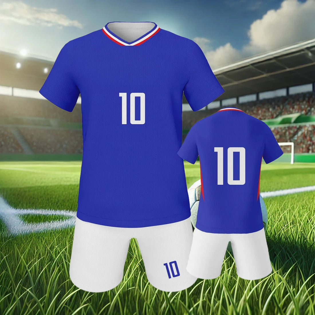 Kids Soccer Jersey Set France Style #10 Football Kit Boys Girls Youth Training Tracksuit Quick-drying Breathable Team Uniform - Buy online at  Vibe In Cart.