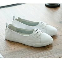 100% Genuine Leather Shoes Women Flat Causal Soft Comfortable Fashion Cowhide Brand Ladies White Shoes - Buy online at  Vibe In Cart.