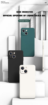 Square Liquid Silicone Protective Phone Case with Anti-Scratch and Dustproof Features