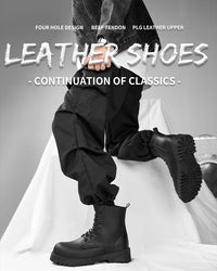 Couple's casual boots four season men's and women's high top leather boots fashion thick soled non slip plus size outdoor boots - Buy online at  Vibe In Cart.