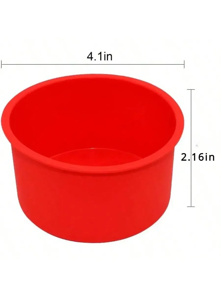 6 Pieces Silicone Cake Baking Mold 4 Inch Tray Round Mold Non-stick Bakeware Reusable Cake Pan Baking Tool Easy To Clean - Buy online at  Vibe In Cart.