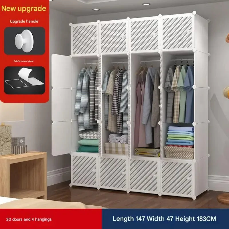 Modern Wooden Wardrobe with Shelves for Jewelry and Makeup