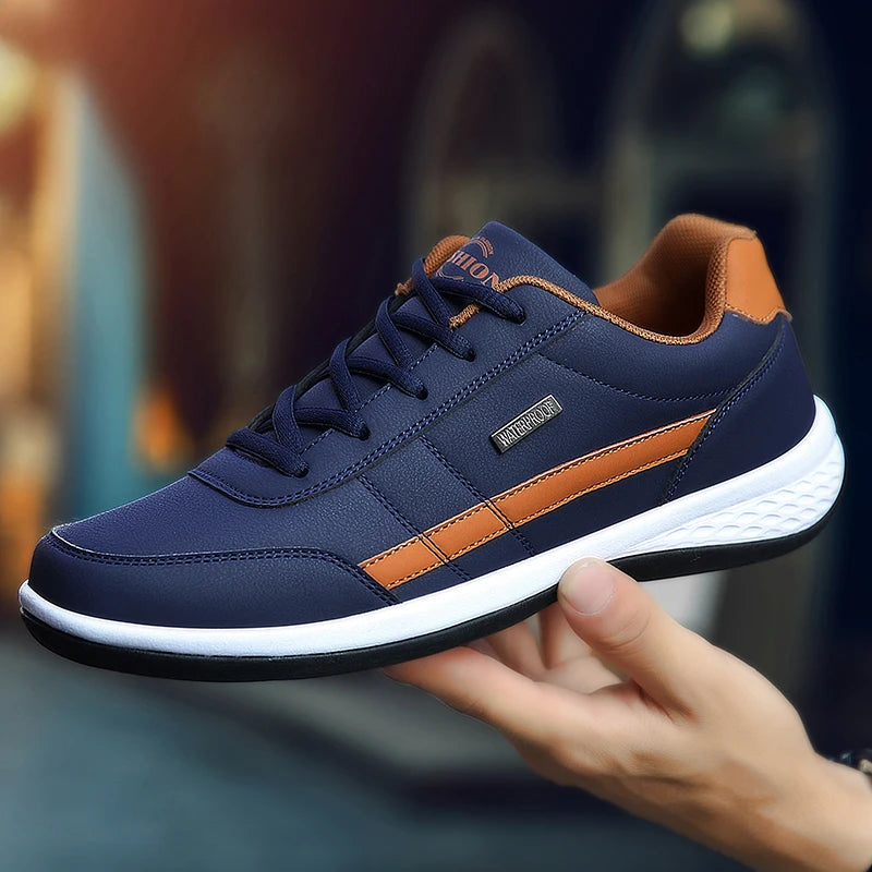 Leather Men Shoes Sneakers Trend Casual Shoe Italian Breathable Leisure Male Sneakers Non-slip Footwear Men Vulcanized Shoes - Buy online at  Vibe In Cart.