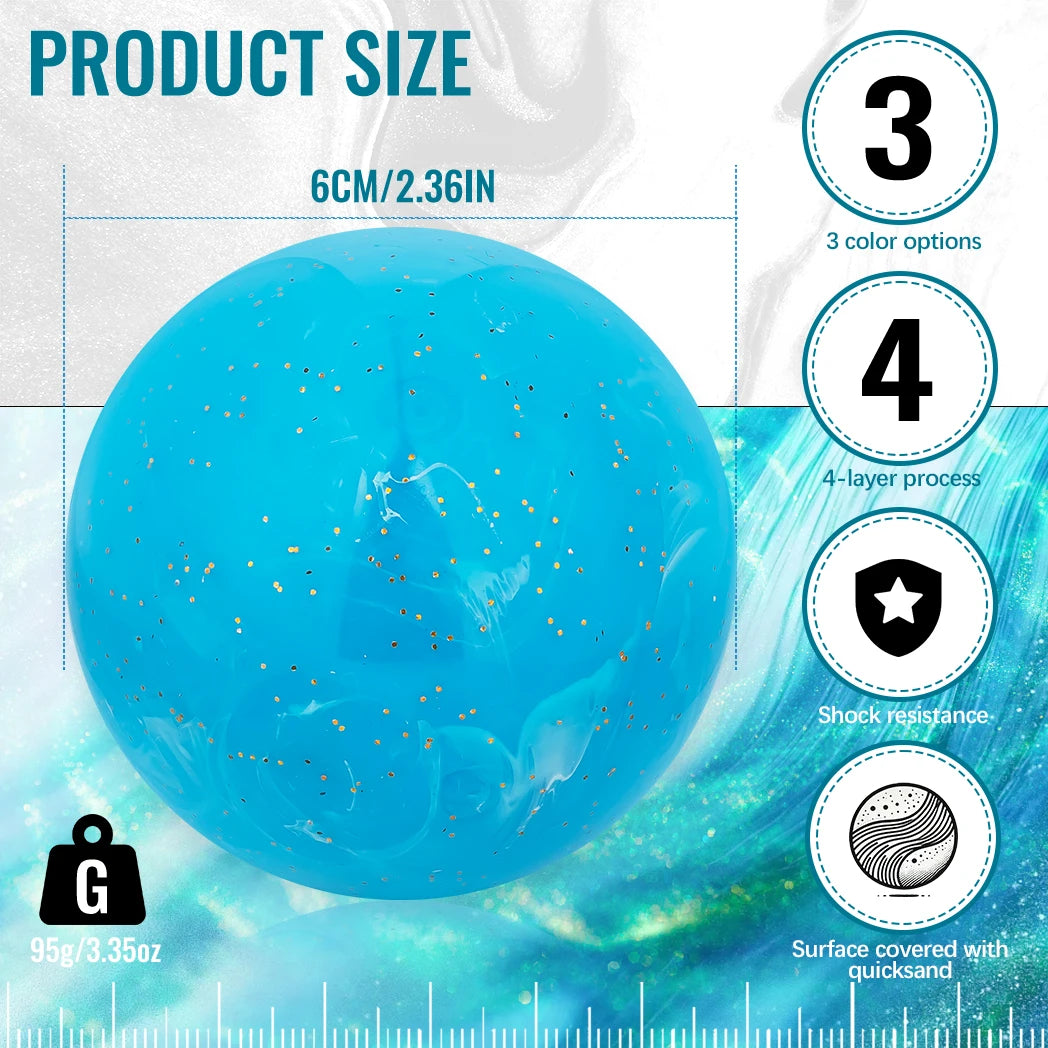 Caiton Premium Park Golf Ball – 60mm/2.36in, Fluid Art Design, Red, Blue, Green, 4-Layer Construction - Buy online at  Vibe In Cart.