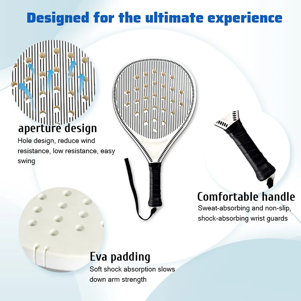 Tennis Racket | Padel Racket, Made of Ultra Light Carbon Fiber Material, with Strong Elasticity and Good Quality - Buy online at  Vibe In Cart.