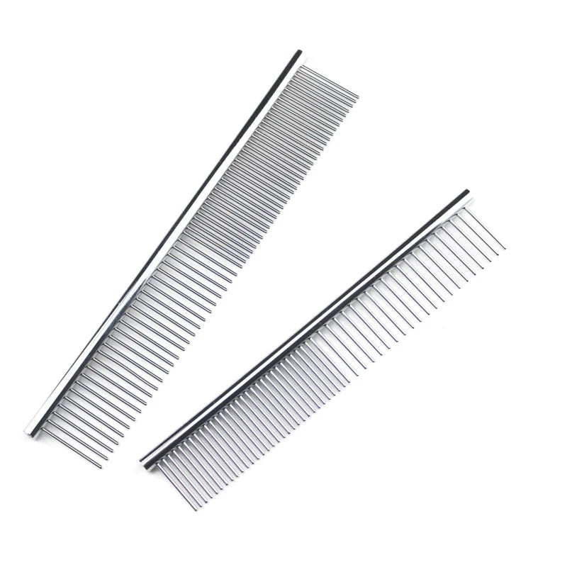Stainless Steel Dog Comb Long Thick Hair Fur Removal Brush 16/19cm Pets Dog Cat Grooming Dematting Combs for Shaggy Dogs - Buy online at  Vibe In Cart.