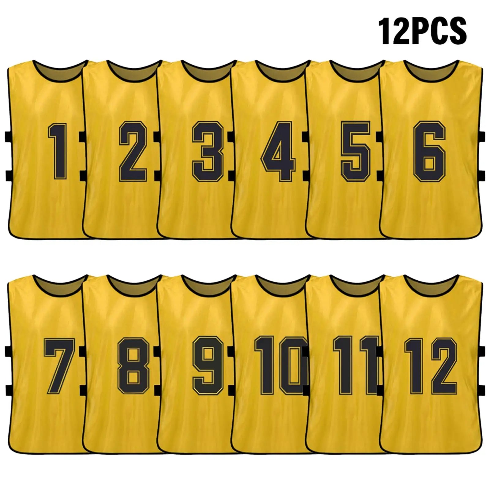 Numbered Soccer Pinnies for Adults and Youth, 6 or 2 Pack
