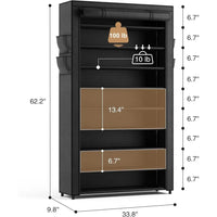 10-Tier Vertical Shoe Organizer with Covers - Large Capacity Storage for 40 Pairs, Space-Saving Shoe Rack for Home, Closet, Entr - Buy online at  Vibe In Cart.