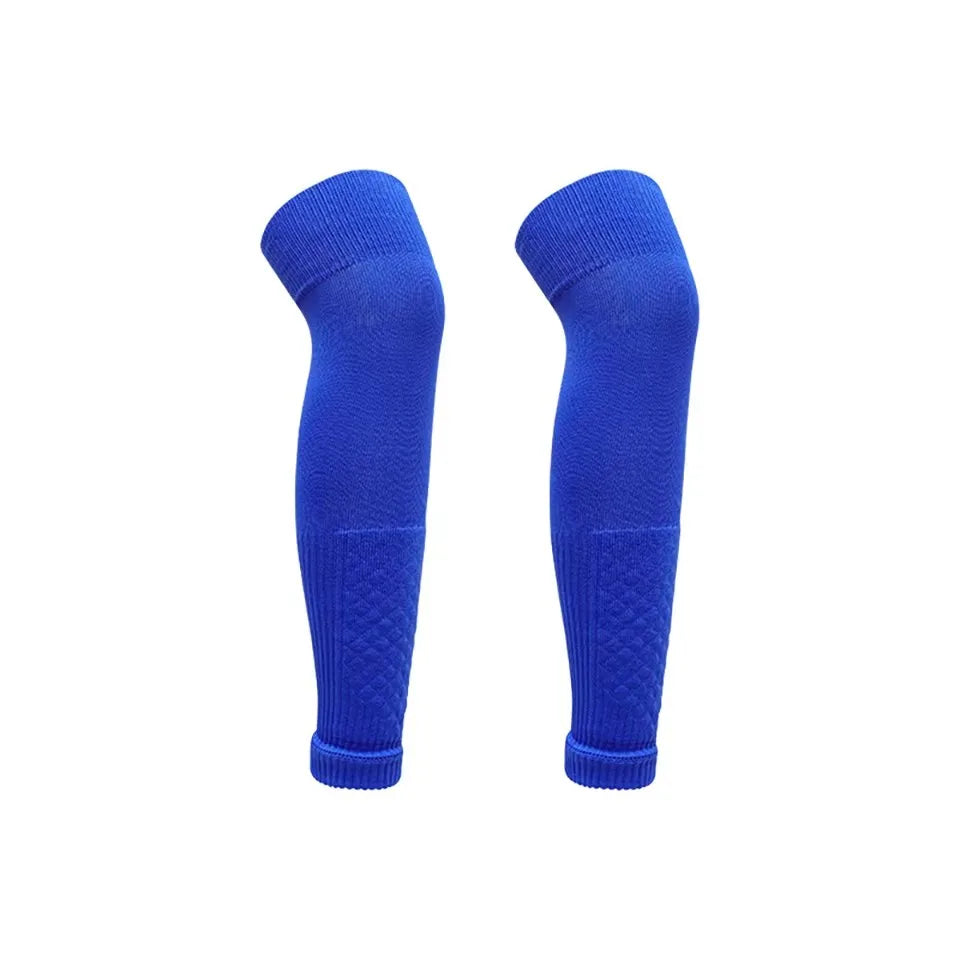Polyester Shin Guard Socks for Football, Knee-High, Free Size