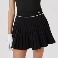 Spring Women High Waist Pleated Skirt Golf Tennis High-end Fashion New Sports Skort with Inner Shorts Ladies Golf Wear