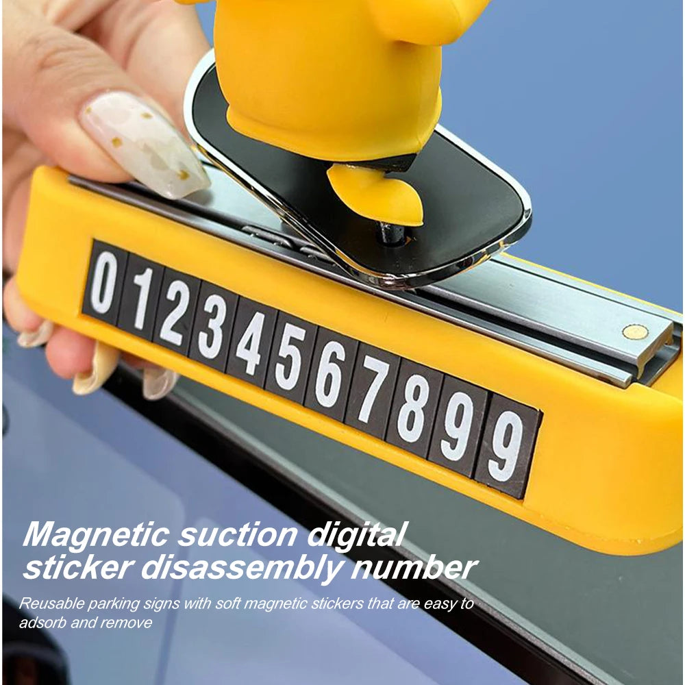 New Dashboard Car Decorations Skateboard Bear Magnetic Parking Number Plate Creative Car Cartoon Interior Interior Accessories - Buy online at  Vibe In Cart.