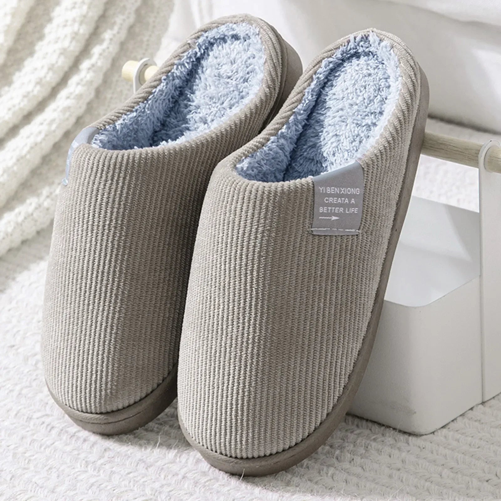 NEW Women's Men's Casual Thick Soft Bottom Home Slippers Household Plush Slippers Anti-slip Thermal Slippers Indoor Winter Flats - Buy online at  Vibe In Cart.