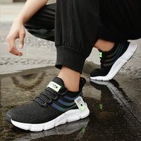 Men's Breathable Lightweight Black Casual Sport Shoes