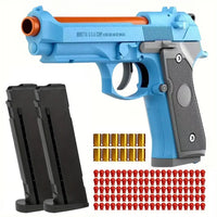 2011/M92 Tactical Shell Ejceting Toy Gun Continuous Firing EVA Soft Bullet Outdoor CS Shooting Pistol Children's Birthday Gift - Buy online at  Vibe In Cart.