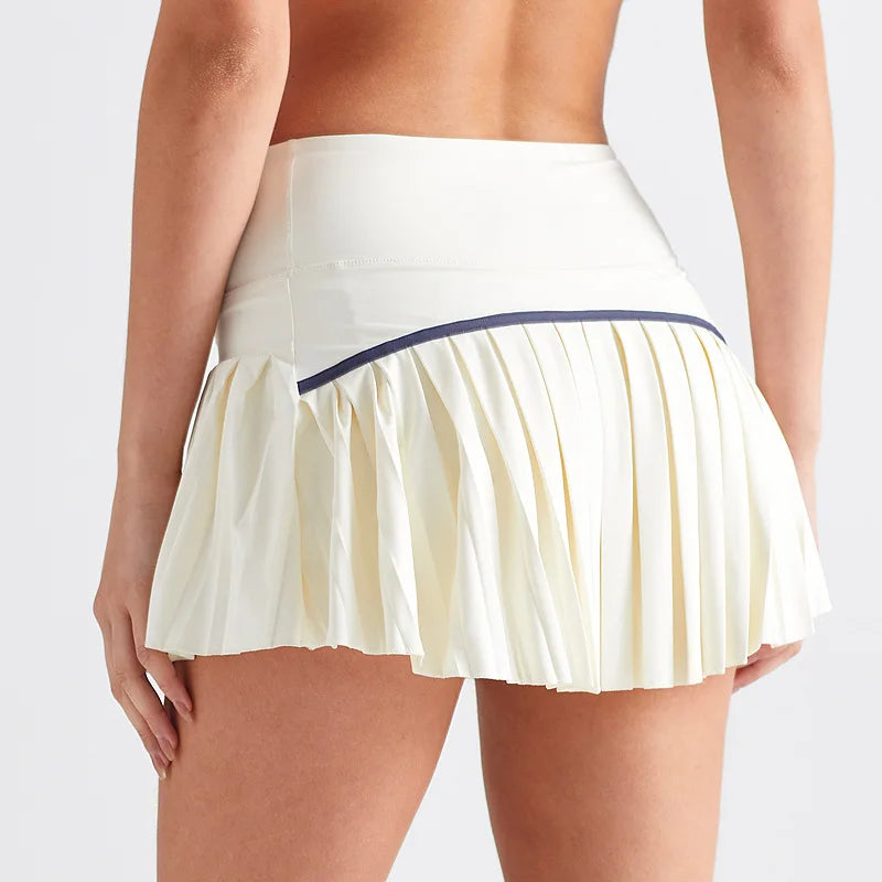 Women's High Waist Pleated Tennis Skirt with Inner Lining