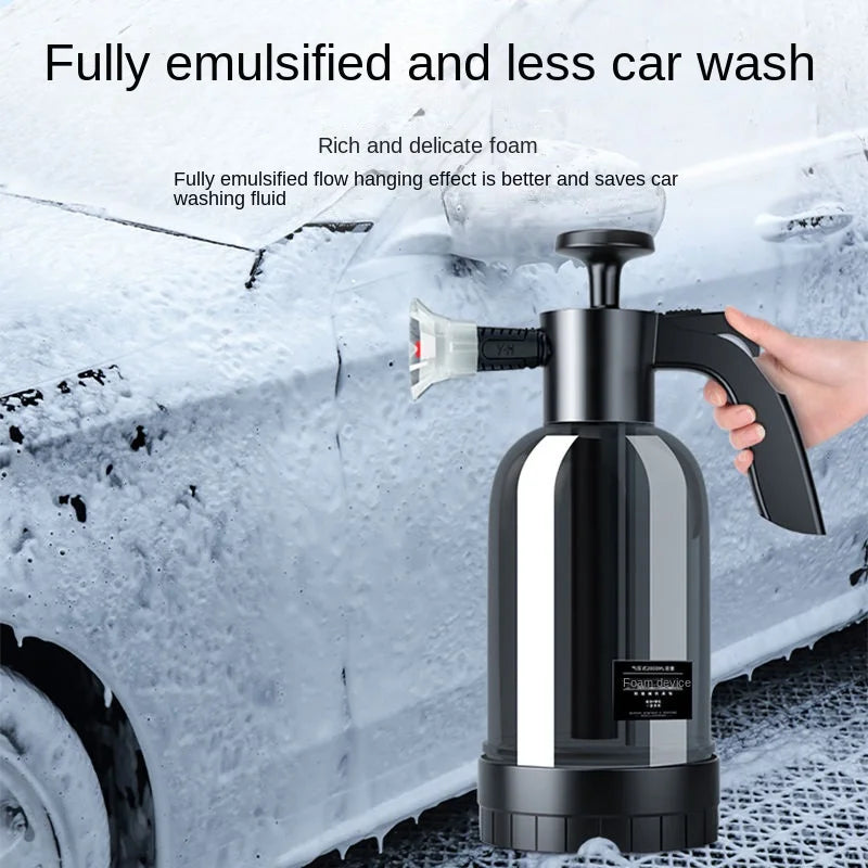 2L Hand Pump Foam Sprayer with 3 Types of Nozzle Hand Pneumatic Foam Cannon Snow Foam Car Wash Spray Bottle Car Window Cleaning - Buy online at  Vibe In Cart.