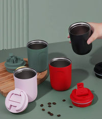 Mini Thermos Bottle Coffee Mug Stainless Steel Cup Thermal Leakproof Vacuum Flask Double Wall Tumbler Insulated Travle Drinkware - Buy online at  Vibe In Cart.