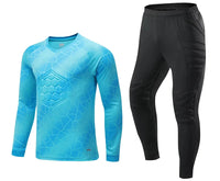 Unisex Polyester Soccer Goalkeeper Uniform with Long Sleeve Top and Pants
