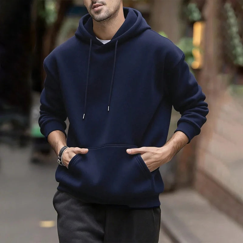 2025 Fall/winter New Arrival Men's Hoodie High Quality Solid Color Hooded Sweatshirt Male Home Outdoor Casual Fashion Pullover - Buy online at  Vibe In Cart.