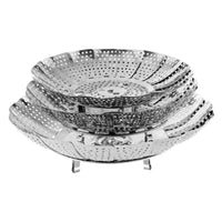 Folding Stainless Food Steamer Vegetable Fruit Food Basket Mesh Steamer Rack Cookware Utensils for Cooking Steam Dia.21/26/28cm - Buy online at  Vibe In Cart.
