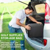 2 Layers Canvas Waterproof Golf Trunk Organizer for Car