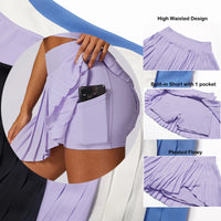 VITALINOVO Women's High Waisted Pleated Tennis Skirts with Pockets Tummy Control Casual Liner Skorts A Line Workout Golf Skirts - Buy online at  Vibe In Cart.