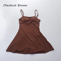 Women's Above Knee Tennis Skirt with Removable Padding in Nylon Elastane