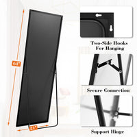 JHK 64"x21" Full Body Wall Mirror Standing Hanging or Leaning Wall-Mounted Mirrors with Stand Aluminum Alloy Frame Living Room - Buy online at  Vibe In Cart.
