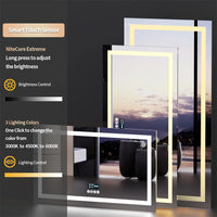 LUVODI Large Illuminated Bluetooth Bathroom Mirror Rectangle Anti-fog LED Bathroom Vanity Mirror with Bluetooth Speaker 3 Color - Buy online at  Vibe In Cart.
