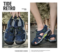 Summer Men's Sandals Classic Genuine Leather Sandals Fashion Outdoor Hiking Shoes Light  Breathable Non-slip Sneakers 38-48 - Buy online at  Vibe In Cart.