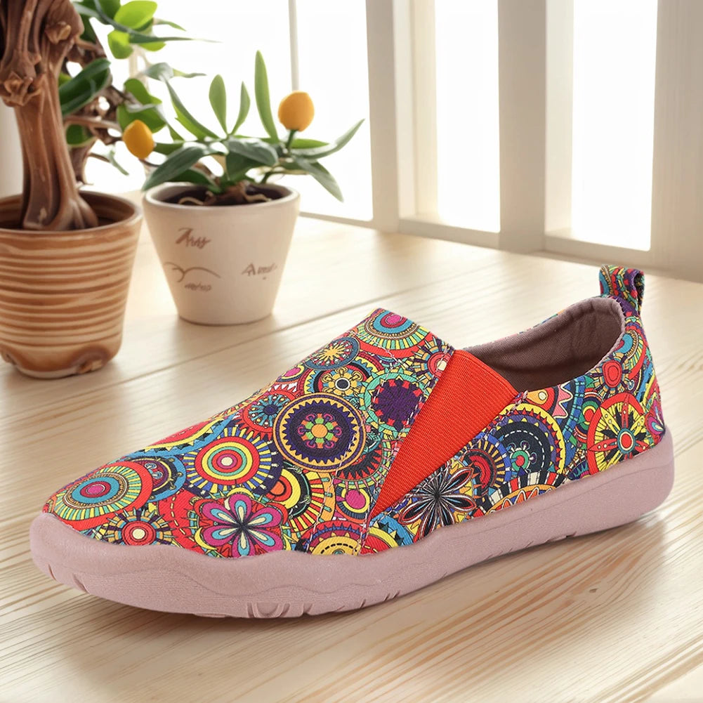 Women Loafers Casual Travel Shoes Anti Slip Slip On Flats Breathable Lightweight Walking Loafers Ethnic Style for Outdoor Travel - Buy online at  Vibe In Cart.