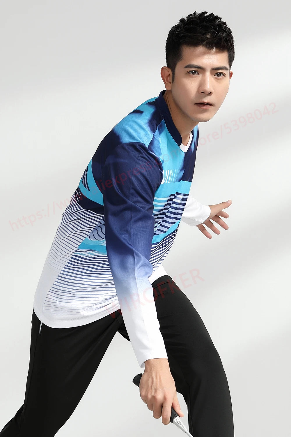 2023 New Style Print Badminton Shirts Men Sport Training Quick-dry Wicking Long Sleeve Casual Tennis Ping Pong Volleyball Tee - Buy online at  Vibe In Cart.