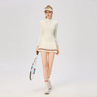 Women's Long Sleeve Athletic Shirts with Zipper Collar