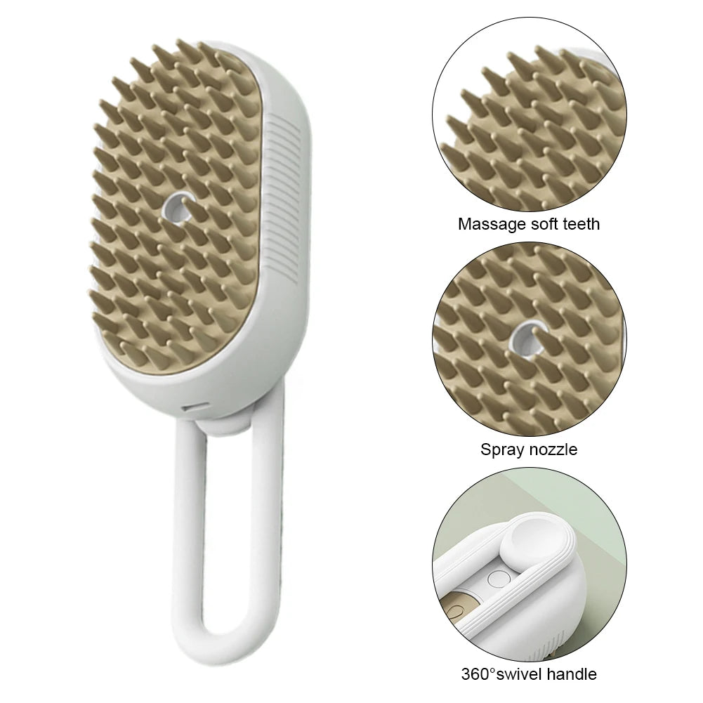 Cat Steam Brush Steamy Dog Brush 3 in 1 Electric Spray Cat Hair Brushes USB Rechargeable Dog Grooming Massage Comb for Pet Hairs - Buy online at  Vibe In Cart.