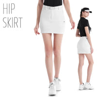 Pgm Golf Clothing Women's Short Skirt Breathable Quick Drying Sports Pencil Skirt Casual Zipper Pocket Skorts with Inner Shorts