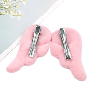 Girls' Angel Wing Plush Hair Clip With Nylon And Wool