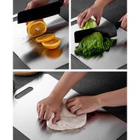 Titanium Cutting Boards for Kitchen Stainless Board 304 Steel Thickened Double Sided Food Grade Portable Fruit Meat Chopping - Buy online at  Vibe In Cart.