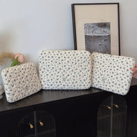 Nylon Flower Print Laptop Sleeve for 11, 14, and 15 Inch Laptops