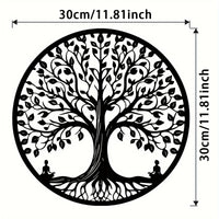 [Nature Tree] Retro Iron Tree of Life Wall Art 1pc, Metal Laser Cut Line Art, Nature-Inspired Home Decor - Buy online at  Vibe In Cart.