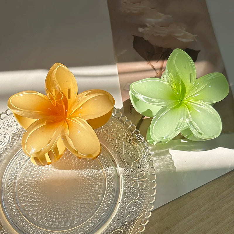 Large Bohemia Style Plastic Flower Hair Clip for Women