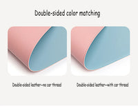 Gaming Mousepad Large White Leather Waterproof Non-Slip