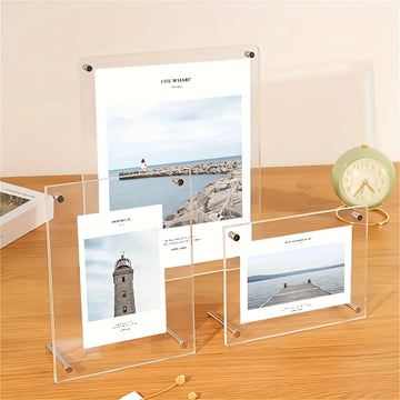 1 Pack of 5-10 Inch A4/A5 Acrylic Photo Frame Classic Tilted Desktop Display Stand for Photo Home Decoration - Buy online at  Vibe In Cart.