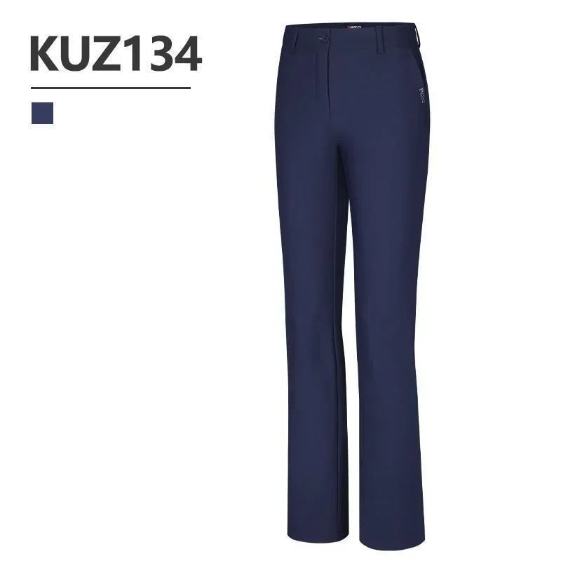 Women's Flared Slim Warm Golf Pants for Autumn Winter