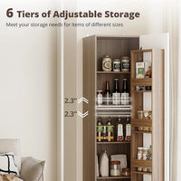 70" Pantry Storage Cabinet, Single Cabinet Pantry, Freestanding Tall Narrow Cupboard with 11 Adjustable Shelves for Dinin - Buy online at  Vibe In Cart.