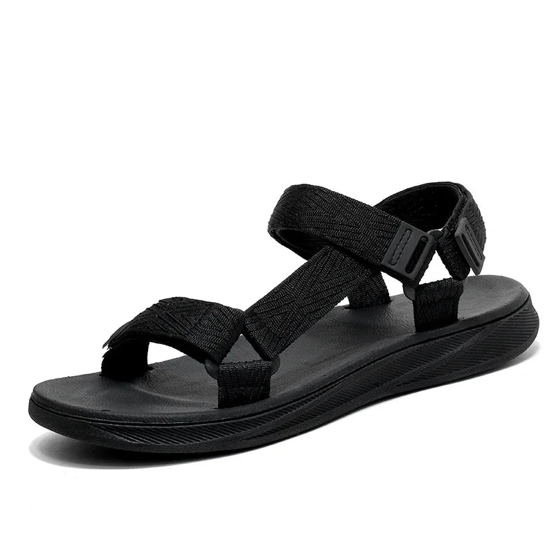 Black Men's Outdoor Casual Arch Support Sandals Anti-Slip Breathable Beach Holiday Sports Sandals for Summer Walking Size 40-45 - Buy online at  Vibe In Cart.